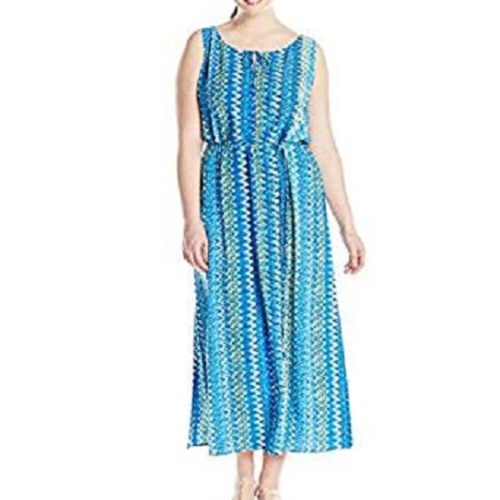 VINCE CAMUTO Ikat Chevron Sleeveless Dress